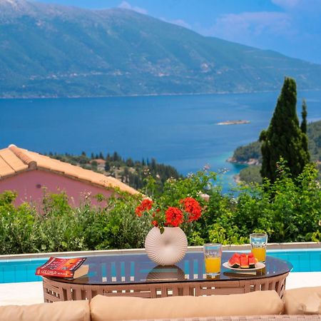 Villa Apollo, Sea view, private pool Fiskardo Esterno foto