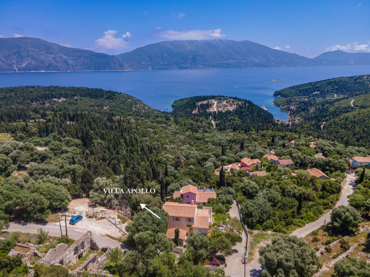 Villa Apollo, Sea view, private pool Fiskardo Esterno foto
