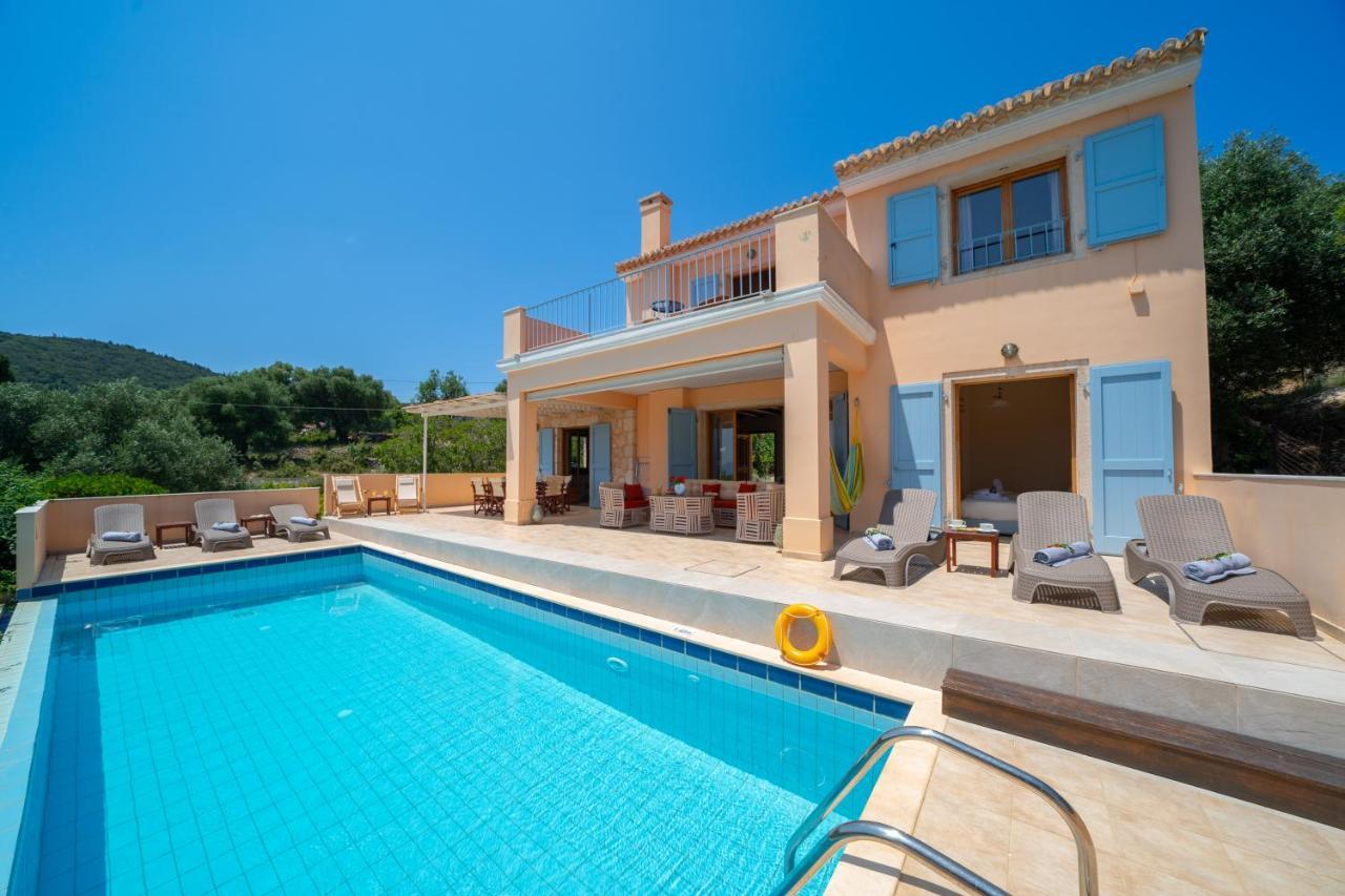 Villa Apollo, Sea view, private pool Fiskardo Esterno foto