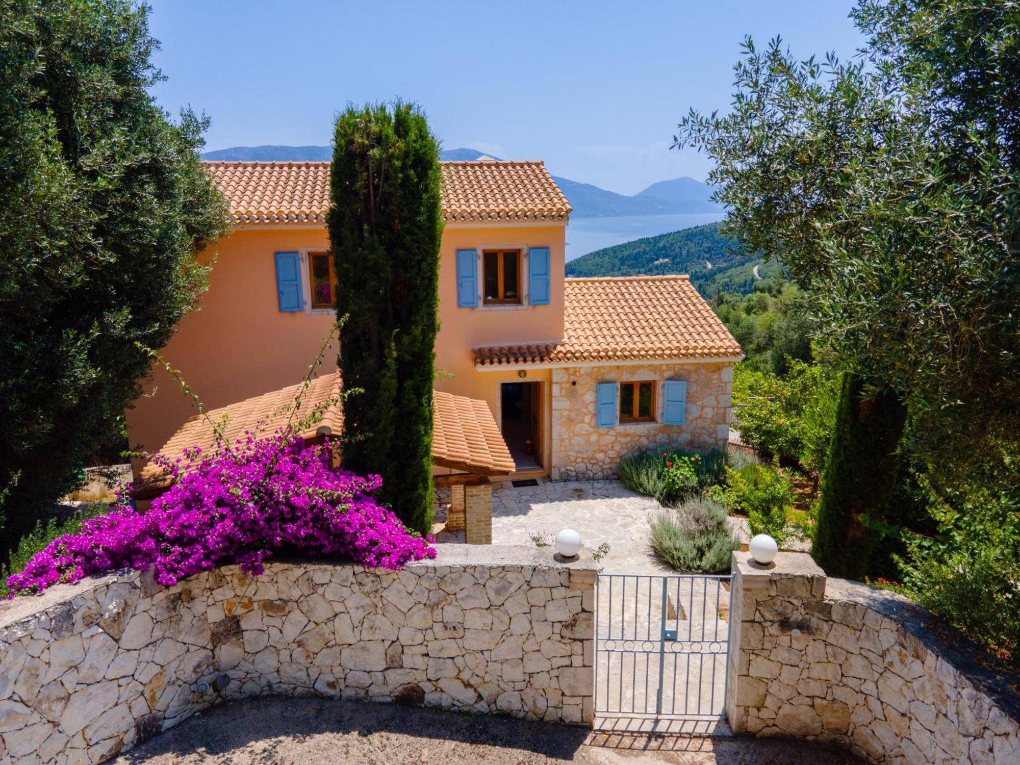 Villa Apollo, Sea view, private pool Fiskardo Esterno foto
